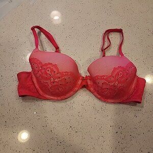 Victorias Secret Lined Demi Bra 36B Hot Pink Underwire